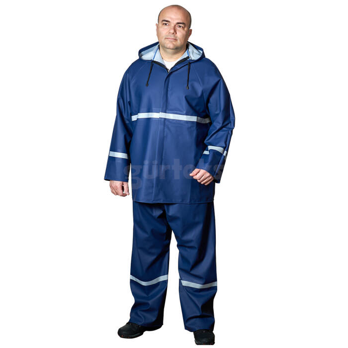 Fermuarlı Reflektörlü Takım Yağmurluk - 3